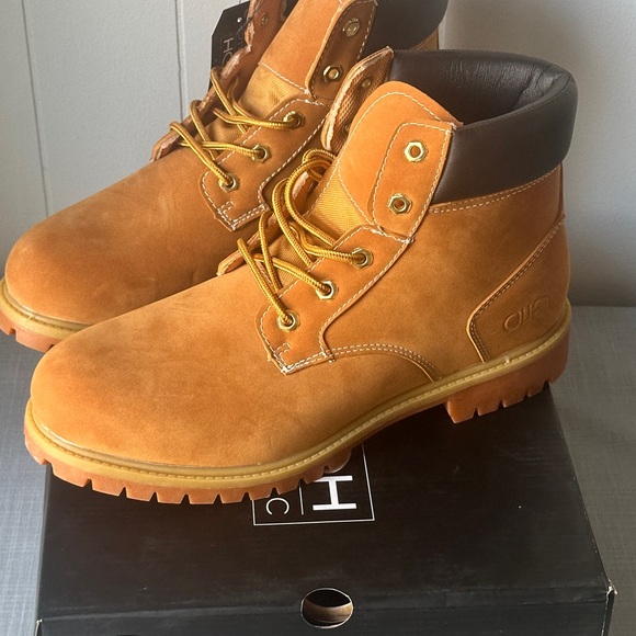 NYC Tough Boot Company Urban Style Work Boots Wheat Nubuck Leather Size 13 M US main image 2